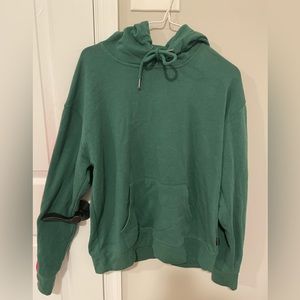 green button hoodie